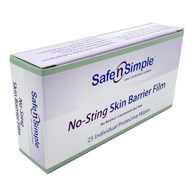 Safe N Simple™ No-Sting Skin Barrier Wipe 60% / 20% Strength Purified Water / Polyvinylpyrrolidone / Glycerin / Propylene Glycol Individual Packet Sterile (869585_EA) 1/EA