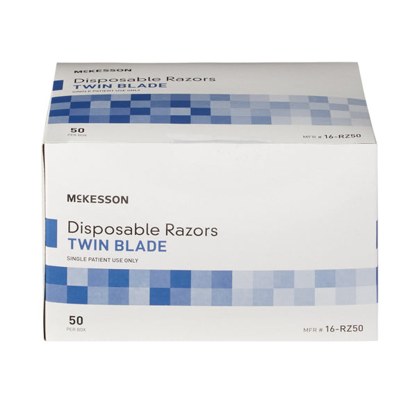 McKesson Personal Razor Single Edge Twin Blade NonSterile Disposable (474704_BX) 50/BX