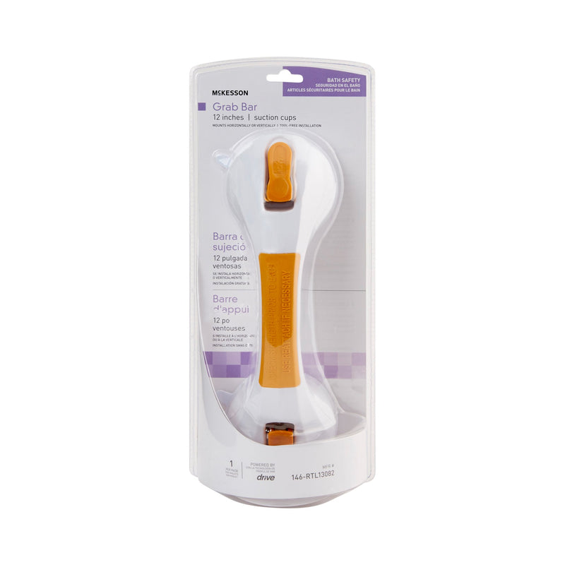 McKesson Suction-Cup Grab Bar White / Yellow Plastic (1103365_CS) 3/CS