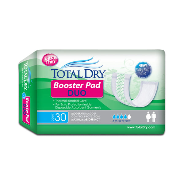 TotalDry™ Booster Pad Duo Booster Pad 12 Inch Length Heavy Absorbency SecureLoc Core One Size Fits Most (975696_CS) 180/CS