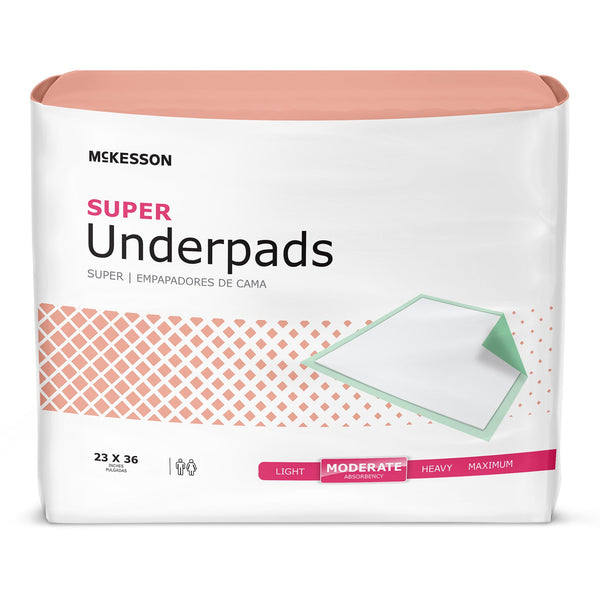 McKesson Disposable Underpad 23 X 36 Inch Fluff / Polymer Moderate Absorbency (807974_CS) 120/CS