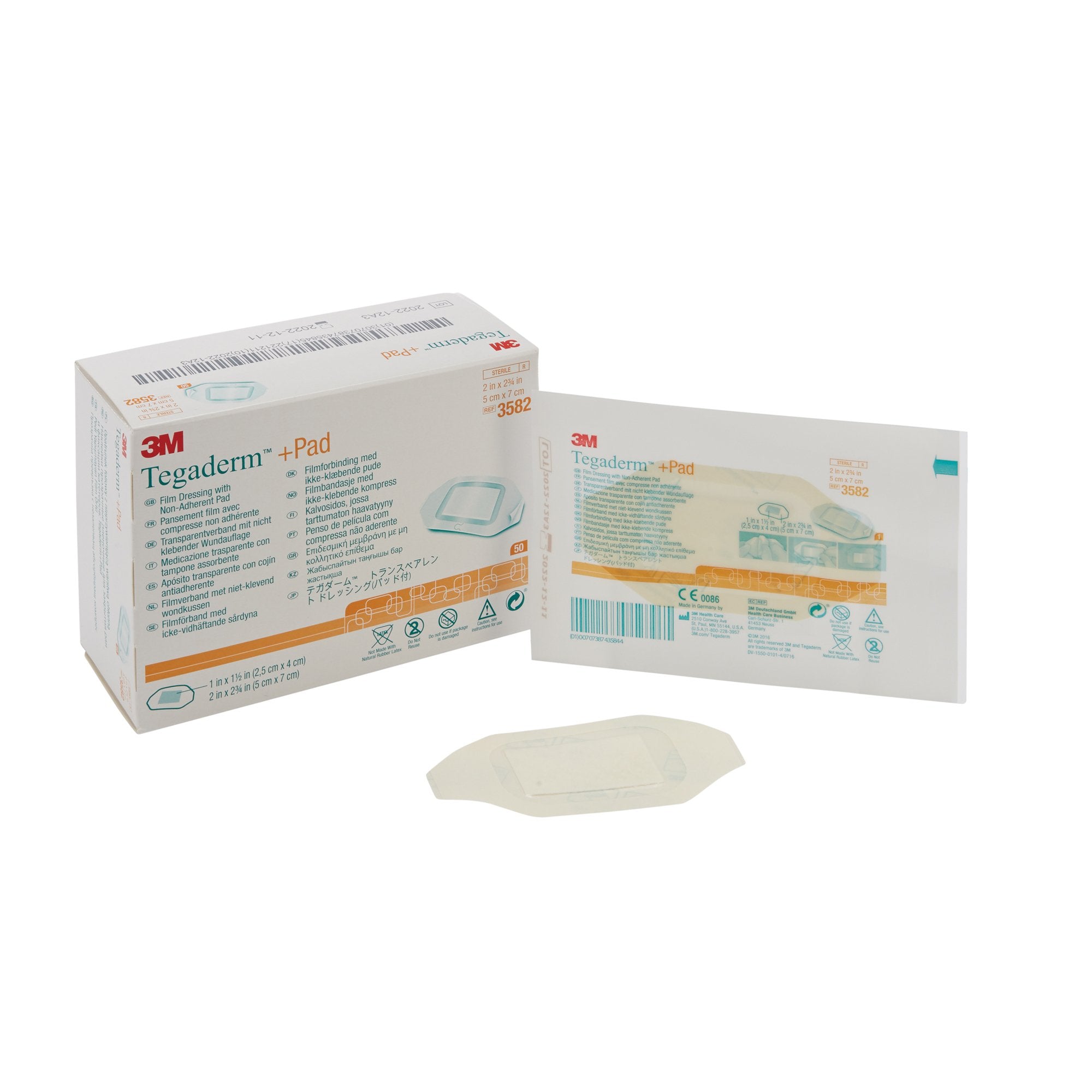 3M™ Tegaderm™ Transparent Film Dressing with Pad 2 X 2-3/4 Inch Frame