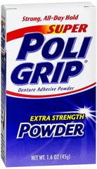 Super Poligrip® Denture Adhesive Powder 1.6 oz. (728619_EA) 1/EA