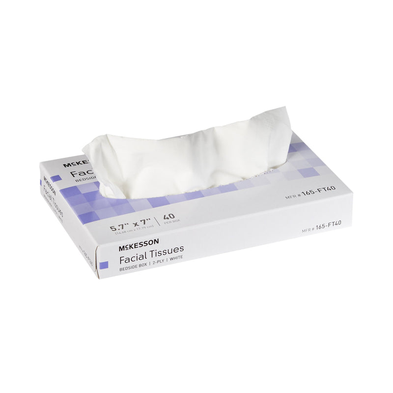 McKesson Facial Tissue White 5-7/10 X 7 Inch 40 Count (1040597_BX) 40/BX