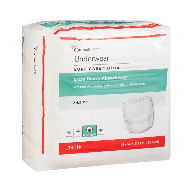 Sure Care™ Ultra Unisex Adult Absorbent Underwear Pull On with Tear Away Seams X-Large Disposable Heavy Absorbency (959987_PK) 14/PK