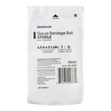 McKesson Fluff Bandage Roll 4-1/2 Inch X 3-1/10 Yard 8-Ply Sterile 1 per Pouch (1102426_CS) 100/CS