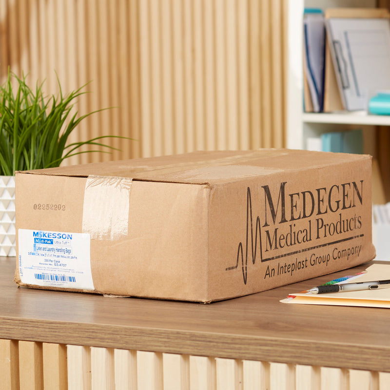 McKesson Infectious Linen Bag Infectious Linen 30 to 33 gal. Yellow 8 X 23 X 41 Inch (140120_CS) 250/CS
