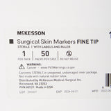 McKesson Skin Marker with Ruler and Labels Gentian Violet Ink Sterile Full Size Fine Tip (1182556_BX) 50/BX