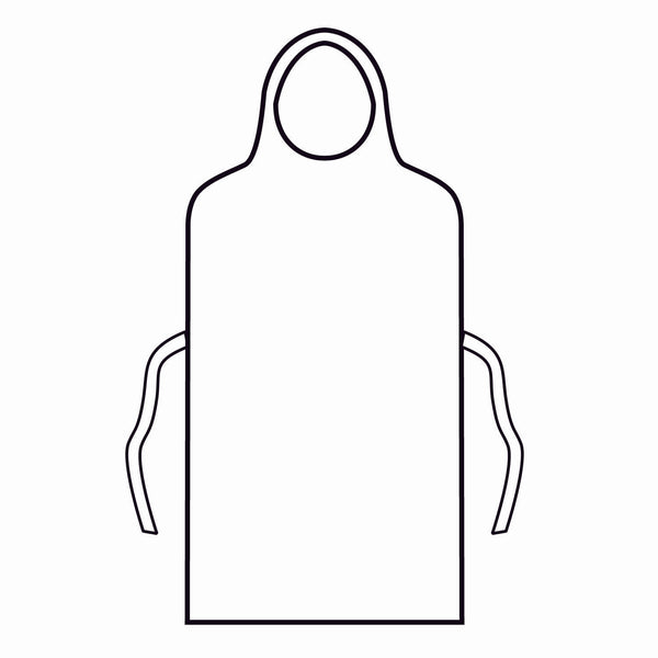 O&M Halyard Inc General Purpose Apron One Size Fits Most Bib Style White Disposable (509241_BX) 100/BX