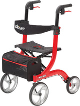 drive™ Nitro 4 Wheel Rollator Red Adjustable Height / Folding Aluminum Frame (873746_EA) 1/EA