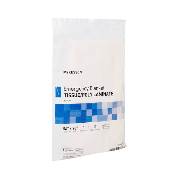 McKesson Emergency Blanket 56 X 90 Inch Tissue / Poly Laminate 10 oz. (440936_EA) 1/EA