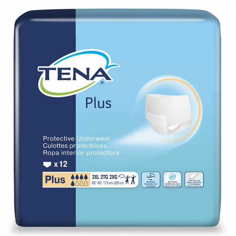 TENA ProSkin™ Plus Unisex Adult Absorbent Underwear Pull On with Tear Away Seams 2X-Large Disposable Moderate Absorbency (1131159_BG) 12/BG