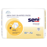 Seni® Shaped Day Pads Incontinence Liner 25 Inch Length Moderate Absorbency Super Absorbent Core One Size Fits Most (1223799_PK) 10/PK