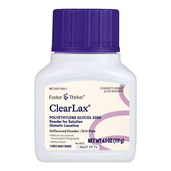 Foster & Thrive™ Laxative Powder 4.1 oz. 17 Gram Strength Polyethylene Glycol 3350 (1238982_EA) 1/EA