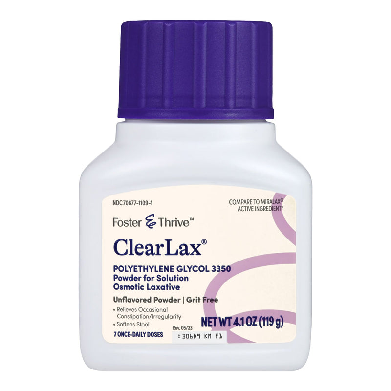 Foster & Thrive™ Laxative Powder 4.1 oz. 17 Gram Strength Polyethylene Glycol 3350 (1238982_EA) 1/EA