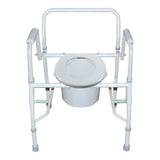 McKesson Commode Chair Drop Arms Steel Frame Back Bar 13-3/4 Inch Seat Width 300 lbs. Weight Capacity (1205413_CS) 1/CS