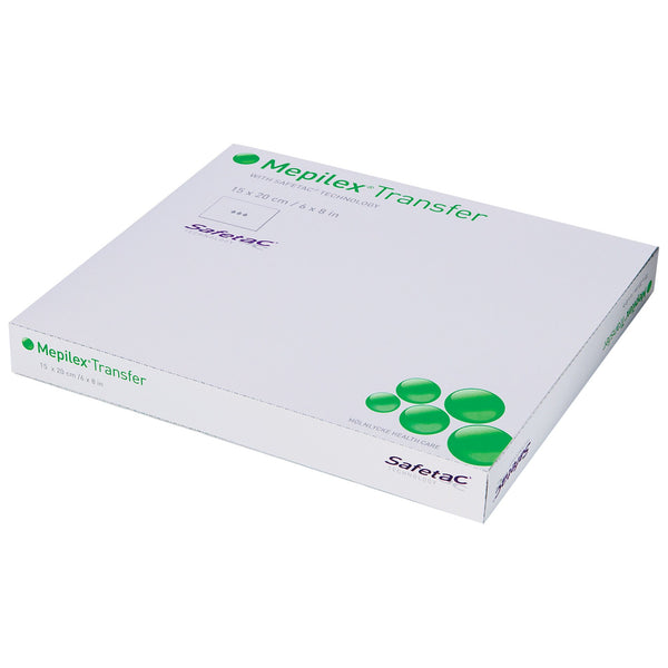 Mepilex® Transfer Thin Foam Dressing 6 X 8 Inch Without Border Film Backing Silicone Adhesive Rectangle Sterile (710909_CS) 40/CS