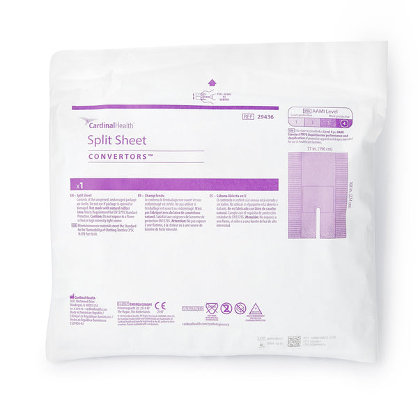 Cardinal Health Orthopedic Drape Split Sheet Drape 77 W X 108 L Inch Sterile (277923_EA) 1/EA