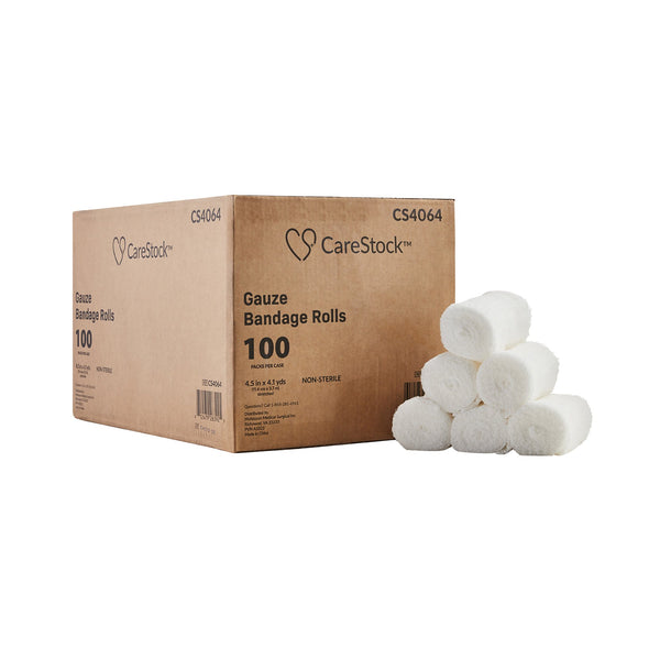CareStock™ Fluff Dressing 4-1/2 Inch X 4-1/10 Yard 6-Ply NonSterile 100 per Case (1242212_CS) 100/CS