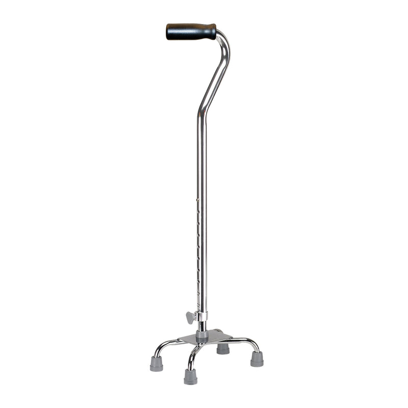drive™ Small Base Quad Cane Aluminum 30 to 39 Inch Height Chrome (628457_EA) 1/EA