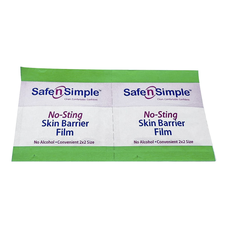Safe N Simple™ No-Sting Skin Barrier Wipe 60% / 20% Strength Purified Water / Polyvinylpyrrolidone / Glycerin / Propylene Glycol Individual Packet Sterile (869585_EA) 1/EA