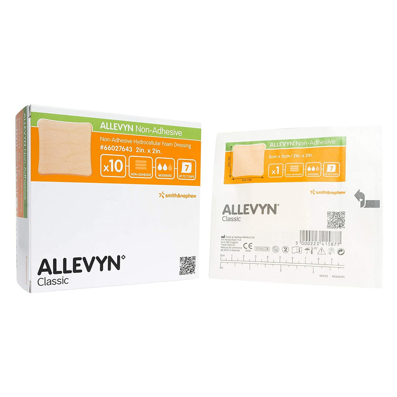Allevyn Foam Dressing 2 X 2 Inch Without Border Film Backing Nonadhesive Square Sterile (222289_EA) 1/EA