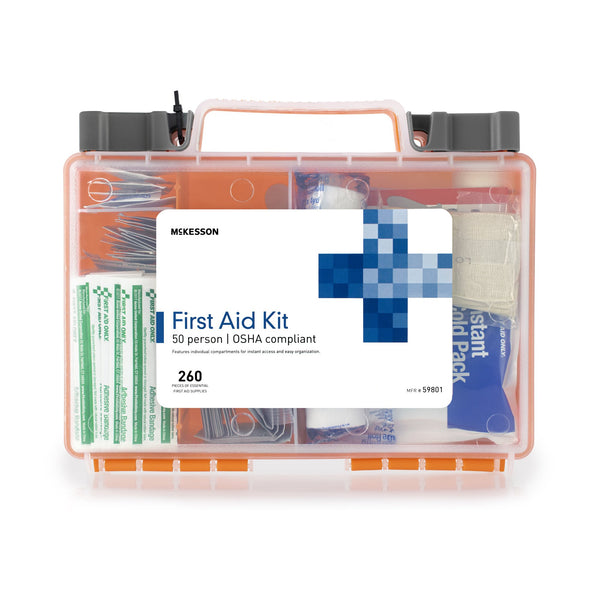 McKesson First Aid Kit 50 Person Plastic Case (1164080_KT) 1/KT