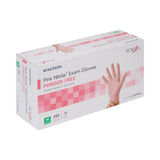McKesson Pink Nitrile® Exam Glove Medium NonSterile Nitrile Standard Cuff Length Textured Fingertips Pink Not Rated (1065402_BX) 250/BX