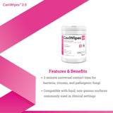 CaviWipes™ 2.0 Surface Disinfectant Premoistened Manual Pull Wipe 65 Count Canister Alcohol Scent NonSterile (1190687_EA) 1/EA