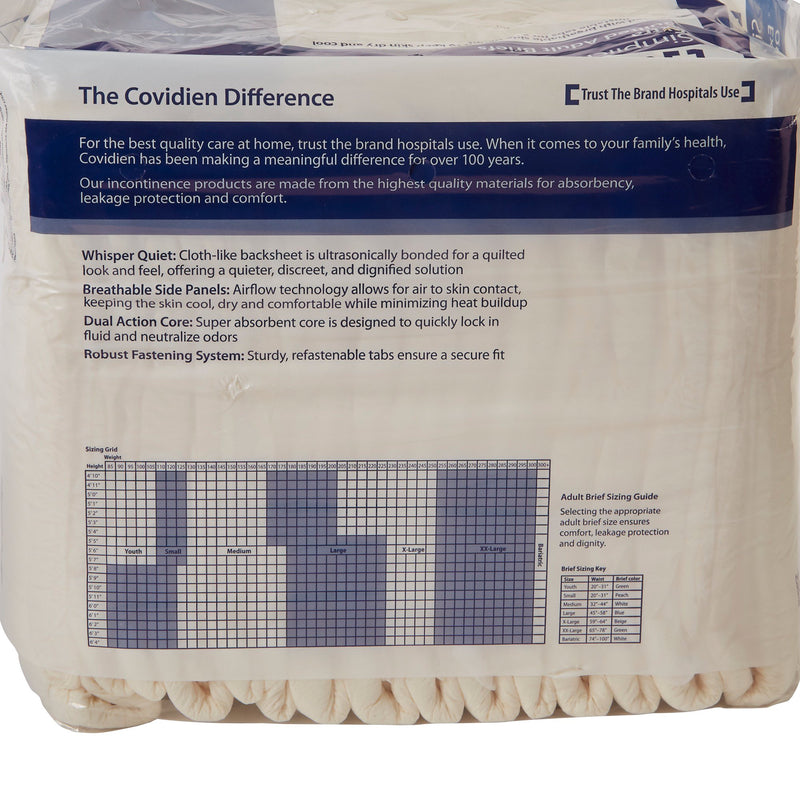 Wings™ Extra Quilted Unisex Adult Incontinence Brief X-Large Disposable Moderate Absorbency (846765_EA) 1/EA