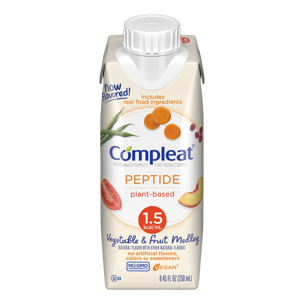 Compleat® Peptide 1.5 Oral Supplement Fruit / Vegetable Medley Flavor 8.45 oz. Reclosable Carton Liquid (1161032_EA) 1/EA