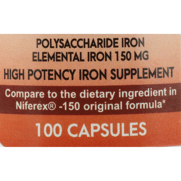 Geri-Care® Mineral Supplement Iron 150 mg Strength Capsule 100 per Bottle (689194_BT) 1/BT