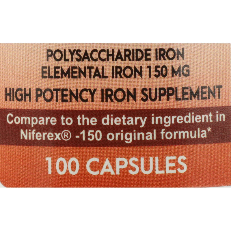 Geri-Care® Mineral Supplement Iron 150 mg Strength Capsule 100 per Bottle (689194_BT) 1/BT