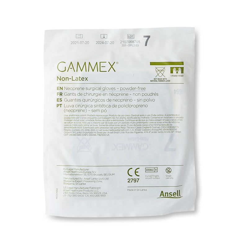 GAMMEX® Non-Latex Surgical Glove Size 7 Sterile Polyisoprene Standard Cuff Length Micro-Textured Green Chemo Tested (364345_BX) 50/BX