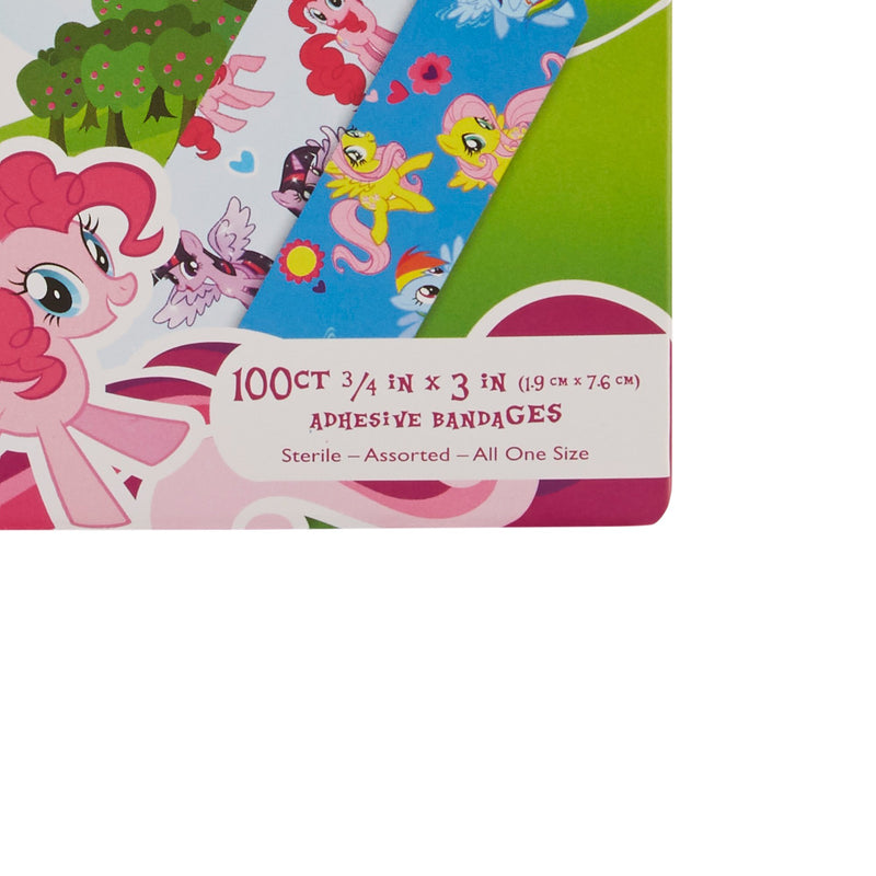 American® White Cross Stat Strip® Adhesive Strip 3/4 X 3 Inch Plastic Rectangle Kid Design (My Little Pony) Sterile (980583_CS) 1200/CS