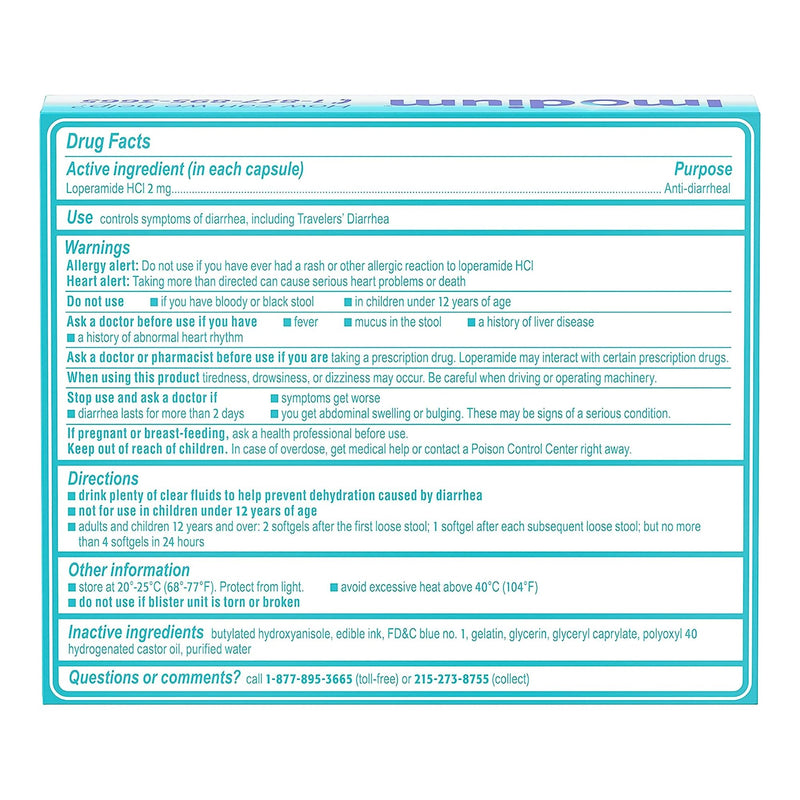 Imodium® A-D Anti-Diarrheal 2 mg Strength Caplet 24 per Box (1228856_BX) 24/BX