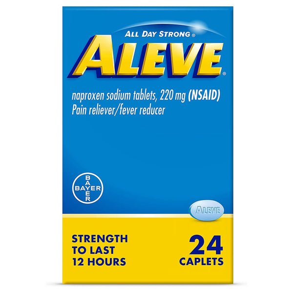 Aleve® Pain Relief 220 mg Strength Naproxen Sodium Caplet 24 per Bottle (1194961_BT) 1/BT