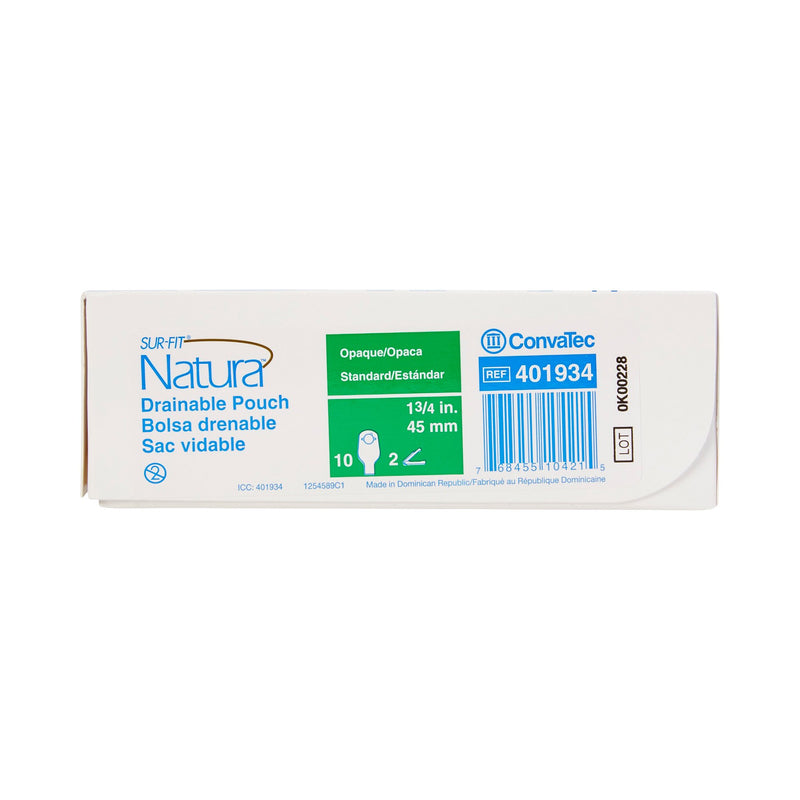 Sur-Fit Natura® Colostomy Pouch Two-Piece System 12 Inch Length Drainable (365743_EA) 1/EA