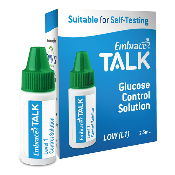 Embrace® Talk Blood Glucose Control Solution 2.5 mL Level 1 (1125772_EA) 1/EA