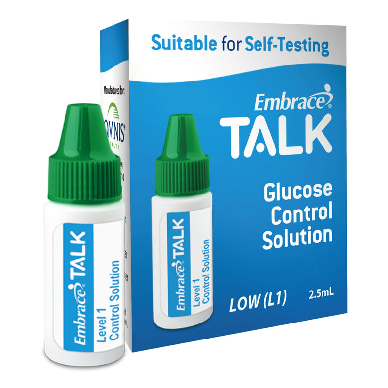 Embrace® Talk Blood Glucose Control Solution 2.5 mL Level 1 (1125772_EA) 1/EA