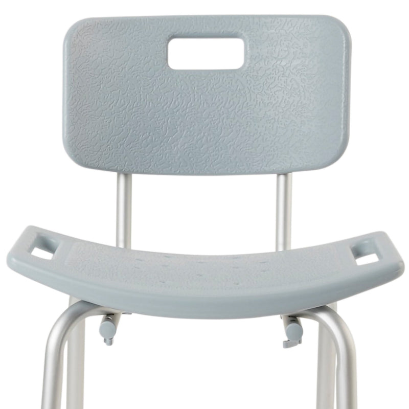 McKesson Bath Bench Without Arms Aluminum Frame Removable Backrest 19-1/4 Inch Seat Width 300 lbs. Weight Capacity (1065208_EA) 1/EA