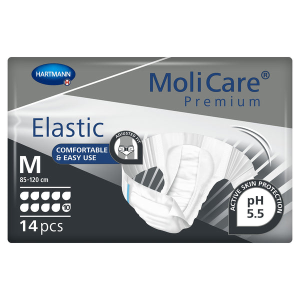 MoliCare® Premium Elastic 10D Unisex Adult Incontinence Brief Medium Disposable Heavy Absorbency (1153086_PK) 14/PK