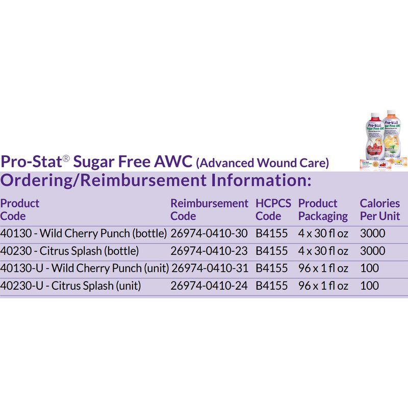 Pro-Stat® AWC Oral Supplement Citrus Splash Flavor Liquid 30 oz. Bottle (780220_CS) 4/CS
