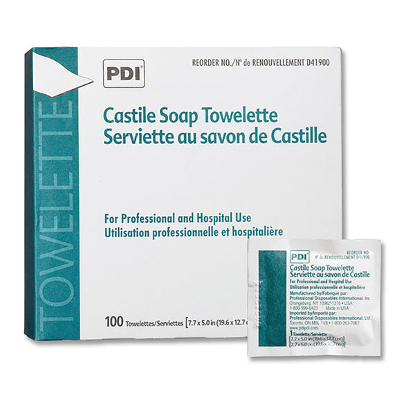 PDI® Castile Soap Towelette Individual Packet Scented 100 Count (120257_EA) 1/EA