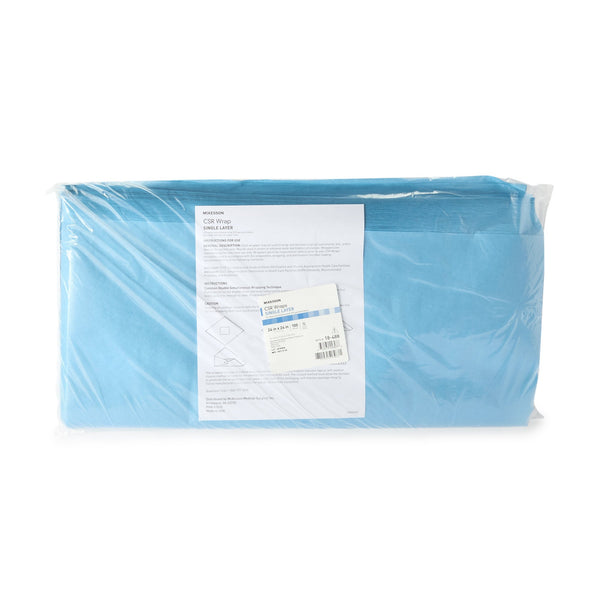 McKesson Sterilization Wrap Blue 24 X 24 Inch Single Layer Cellulose Steam / EO Gas (1156127_BX) 1/BX