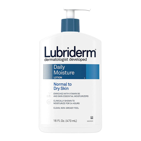 Lubriderm® Daily Moisture Hand and Body Moisturizer 16 oz. Pump Bottle Unscented Lotion (1228791_EA) 1/EA