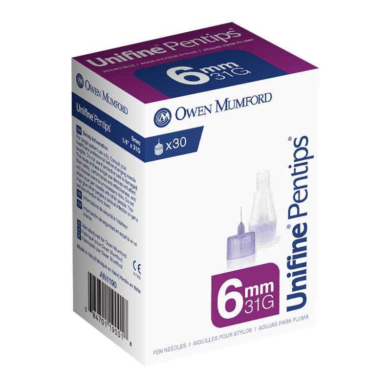 Unifine® Pentips® Standard Insulin Pen Needle 31 Gauge 6 mm Length NonSafety (1233071_BX) 30/BX