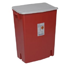 SharpSafety™ Sharps Container Red Base 27-1/2 H X 15-1/4 D X 21-1/4 W Inch Horizontal / Vertical Entry 30 Gallon (375271_CS) 3/CS