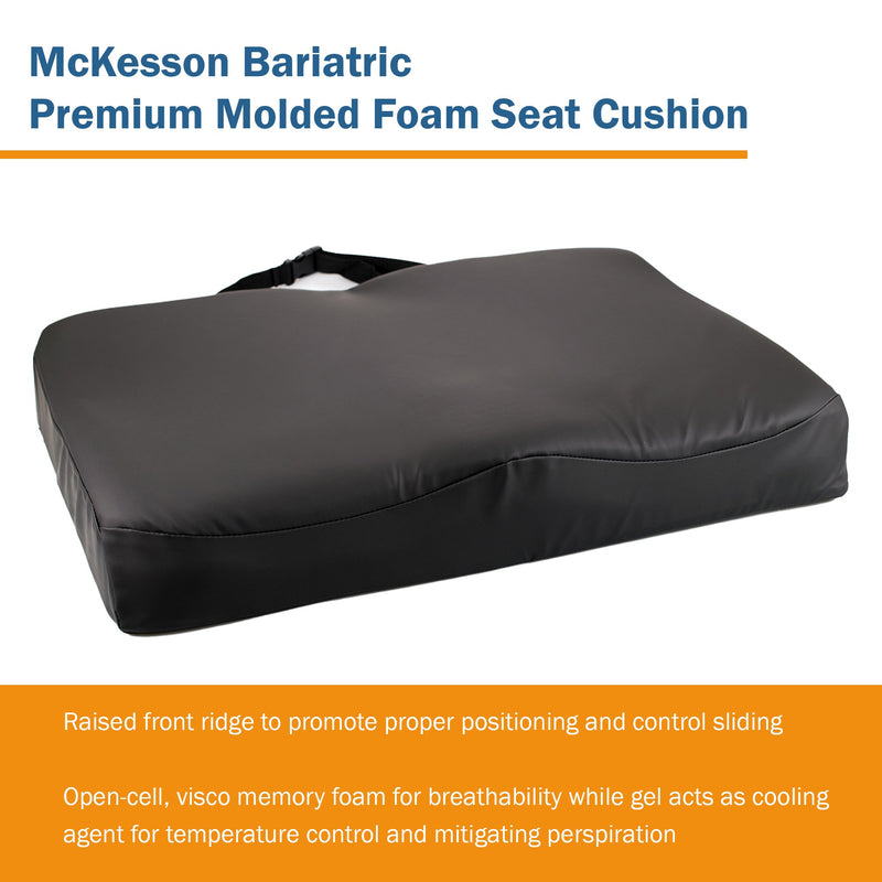 McKesson Contoured Seat Cushion 24 W X 18 L X 3 D Inch Molded Foam (1065587_EA) 1/EA