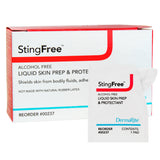StingFree™ Alcohol-Free Liquid Skin Prep & Shield Skin Barrier Wipe Hexamethyldisiloxane / Decamethylcyclopentasiloxane Individual Packet NonSterile (711920_BX) 50/BX
